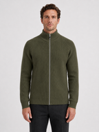 Men’s Zip Cardigan with Stand Collar