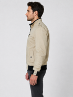 Men’s Bomber Jacket with Stand Collar and Ribbed Cuffs