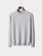 Men’s Crew Neck Knit Sweater with Ribbed Trim