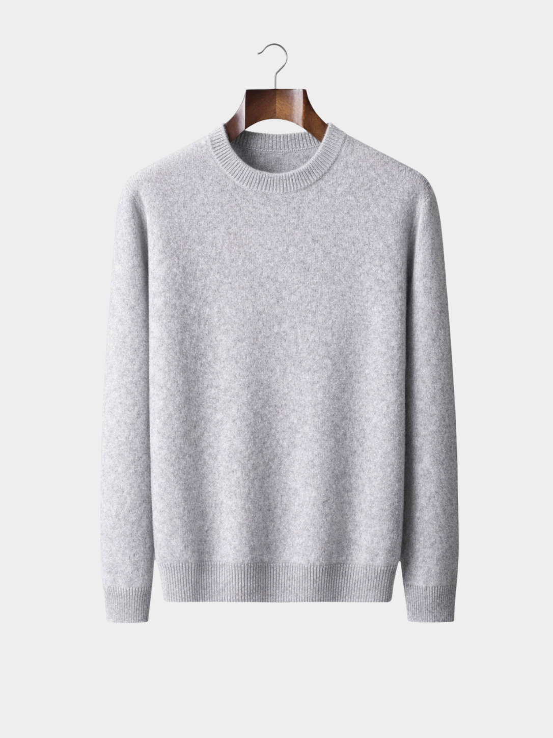Men’s Crew Neck Knit Sweater with Ribbed Trim
