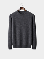 Men’s Crew Neck Knit Sweater with Ribbed Trim