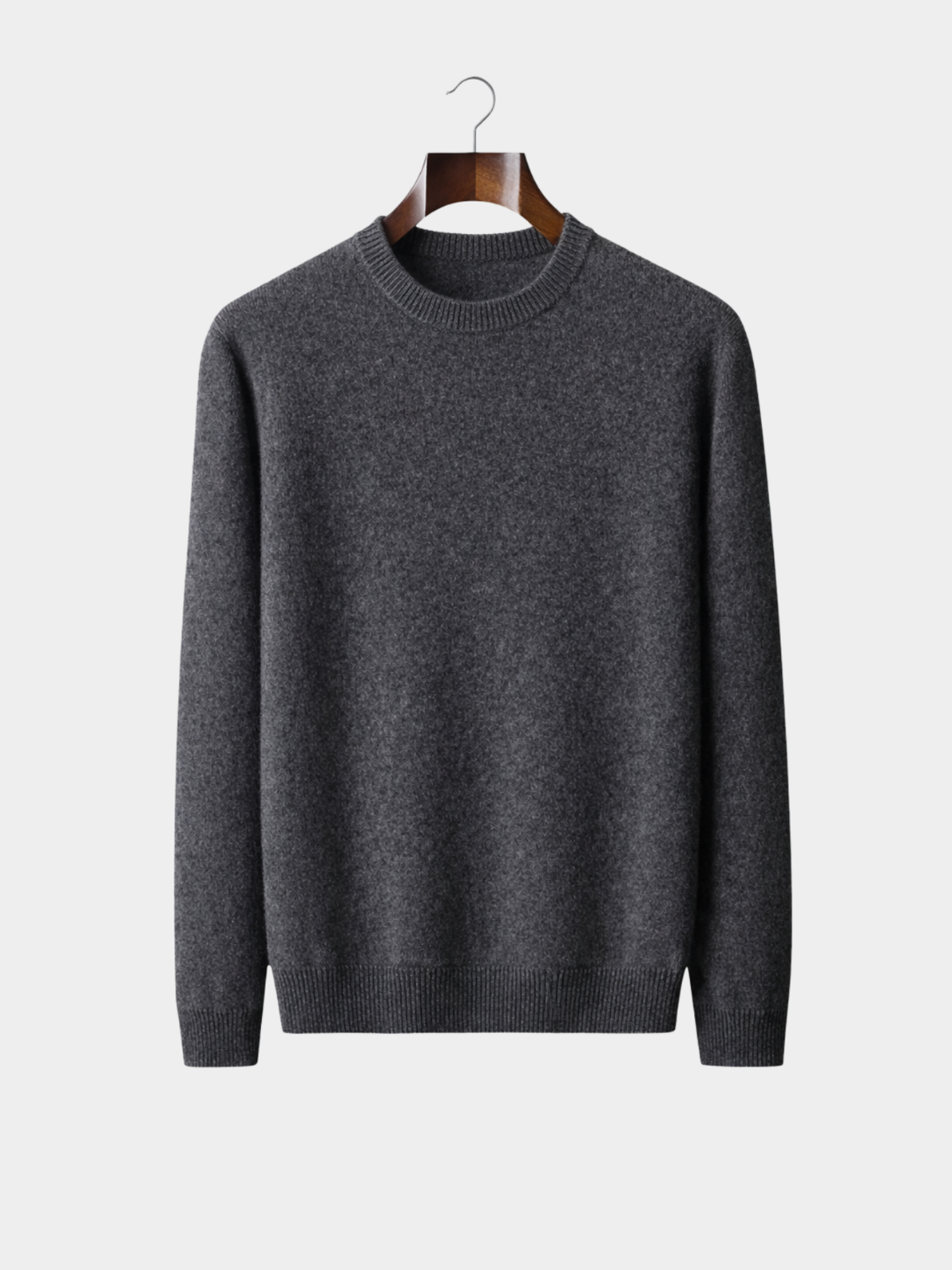 Men’s Crew Neck Knit Sweater with Ribbed Trim