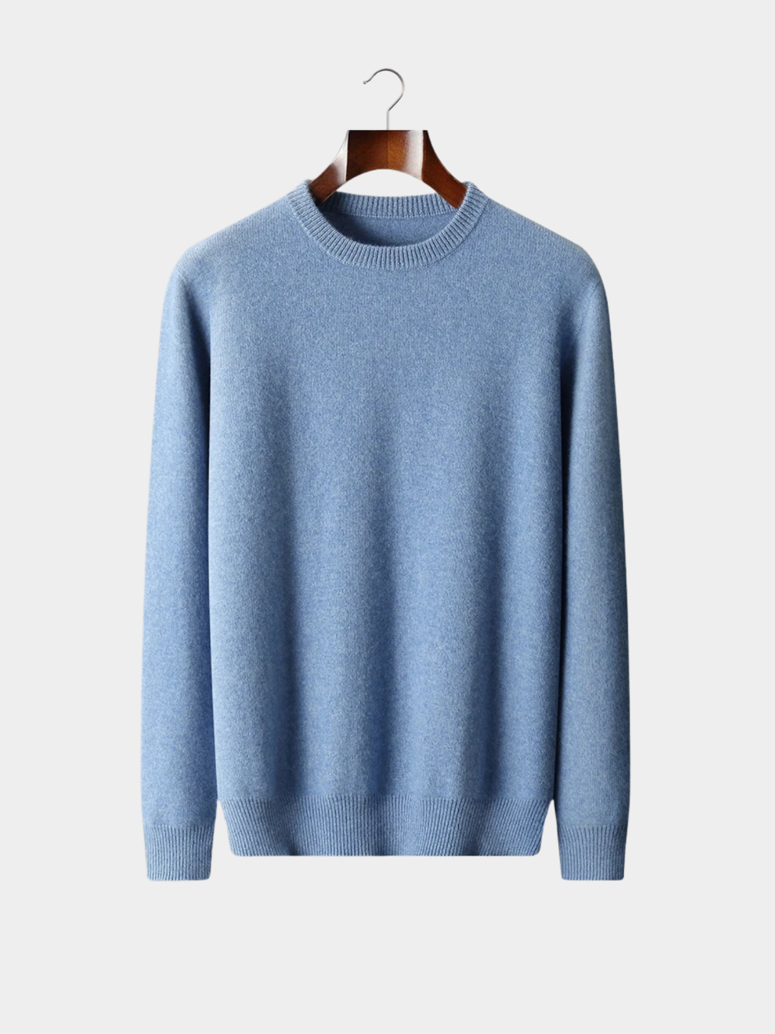 Men’s Crew Neck Knit Sweater with Ribbed Trim