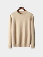 Men’s Crew Neck Knit Sweater with Ribbed Trim