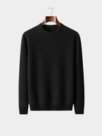 Men’s Crew Neck Knit Sweater with Ribbed Trim