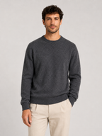 Men’s Crew Neck Knit Sweater with Ribbed Trim