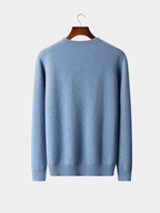 Men’s Crew Neck Knit Sweater with Ribbed Trim