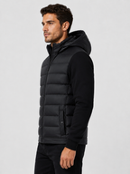 Men’s Hybrid Puffer Jacket with Hood and Full Zip