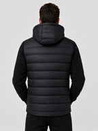 Men’s Hybrid Puffer Jacket with Hood and Full Zip
