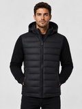 Men’s Hybrid Puffer Jacket with Hood and Full Zip