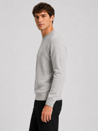 Men’s Mock Neck Knit Sweater with Ribbed Trim