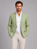 Men’s Single-Button Blazer with Notch Lapel