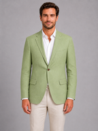 Men’s Single-Button Blazer with Notch Lapel