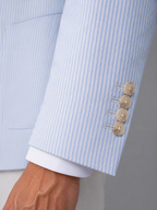Men’s Striped Blazer with Notch Lapel