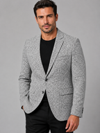 Men’s Textured Blazer with Notch Lapel