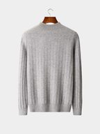 Men’s Textured Mock Neck Knit Sweater