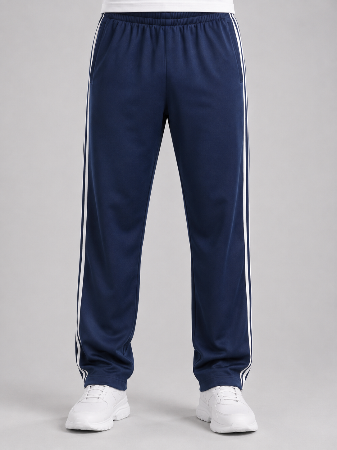 Men’s Track Pants with Side Stripes and Elastic Waist