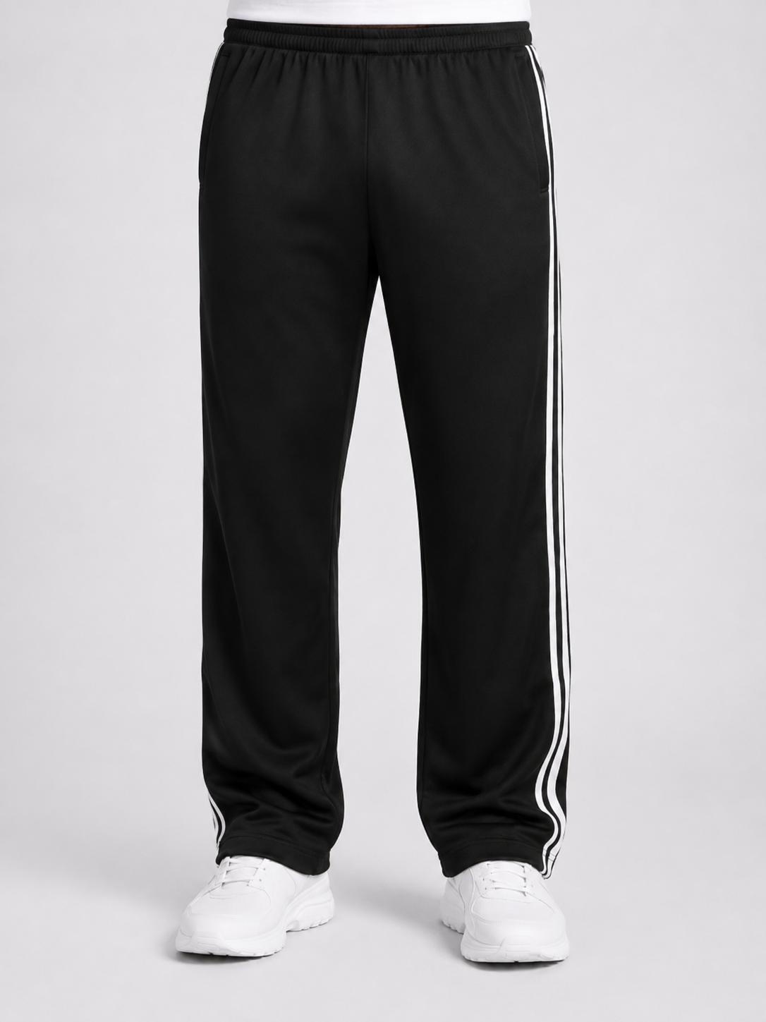 Men’s Track Pants with Side Stripes and Elastic Waist