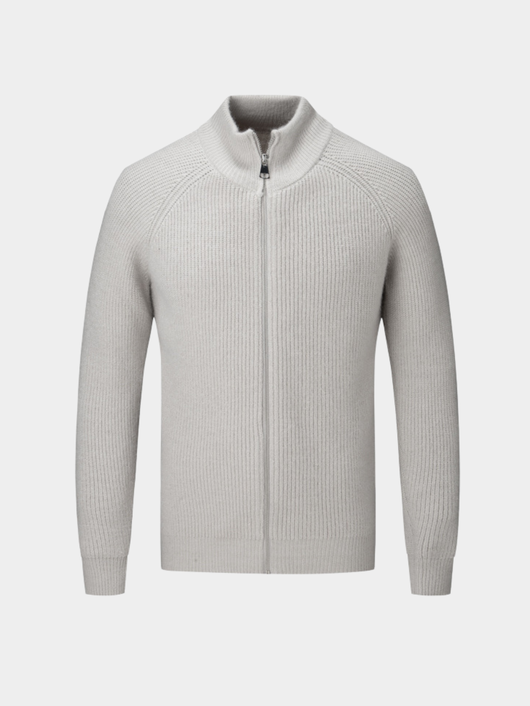 Men’s Zip Cardigan with Stand Collar