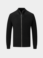 Men’s Zip Cardigan with Stand Collar