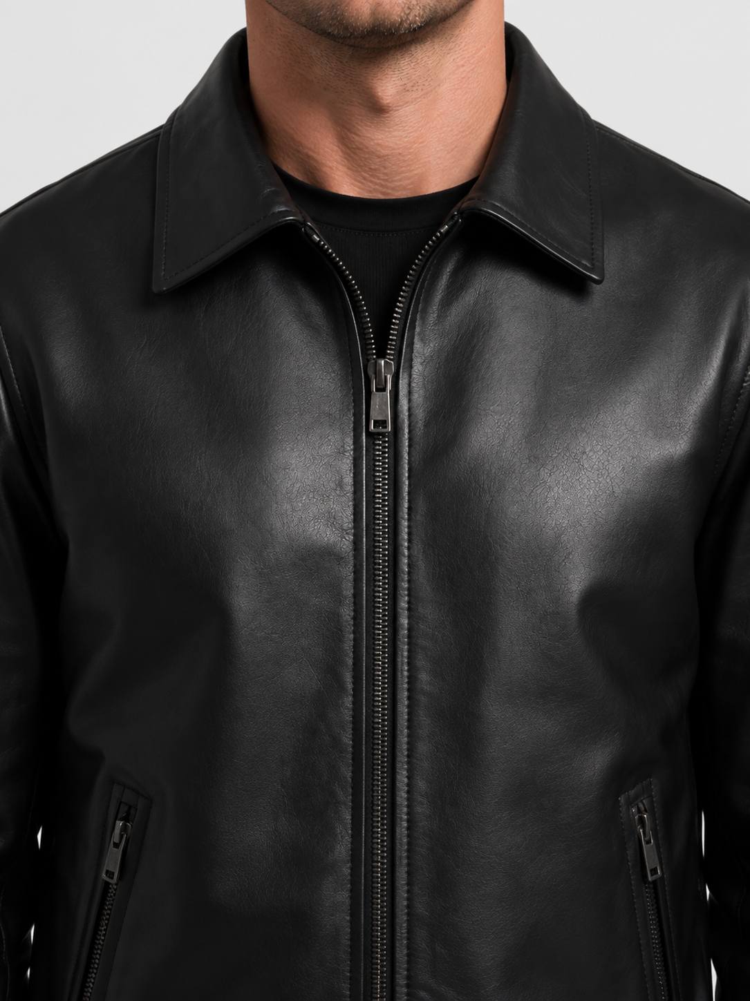 Men’s Zip Front Jacket with Zipped Pockets