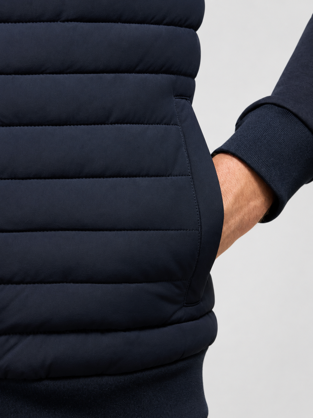 Men’s Zip Jacket with Padded Front Panels