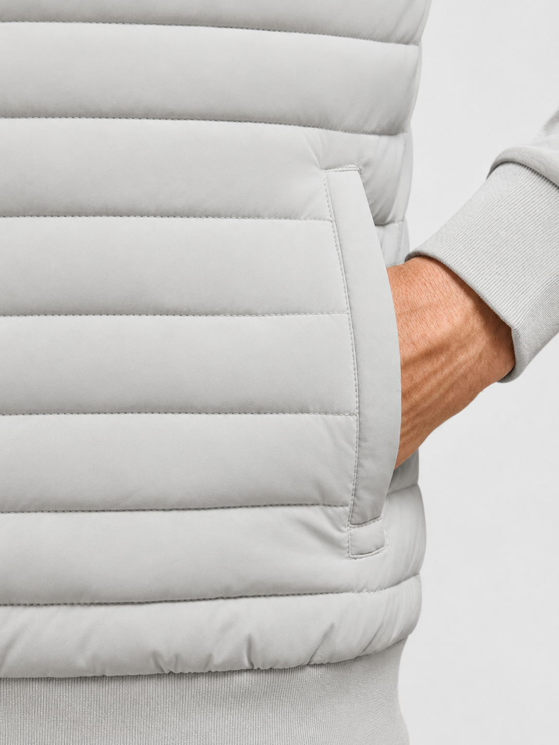 Men’s Zip Jacket with Padded Front Panels
