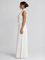 Women’s Double-Breasted Vest Set with Pleated Wide-Leg Pants