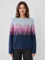 Women’s Geometric Pattern Sweater with Long Sleeves