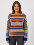 Women’s Geometric Pattern Sweater with Long Sleeves