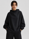 Women’s Oversized Funnel-Neck Sweater with Long Sleeves