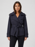 Women’s Short Trench Coat with Tie Belt