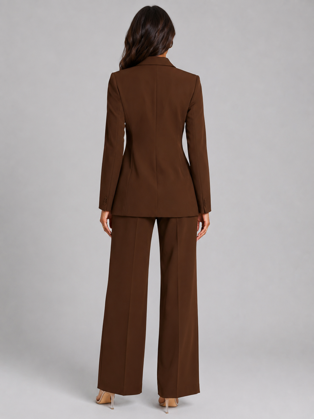 Women’s Blazer and Pants Set with Single Button