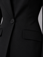 Women’s Collarless Blazer and Wide-Leg Pant Set