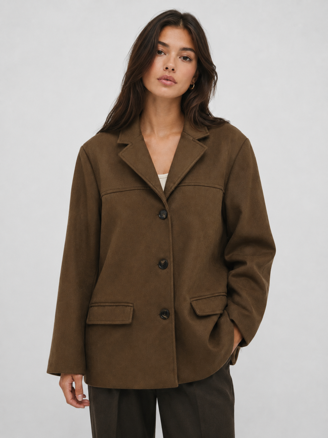 Women’s Oversized Blazer with Notched Lapel