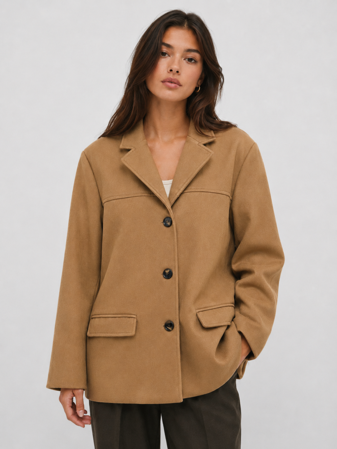 Women’s Oversized Blazer with Notched Lapel
