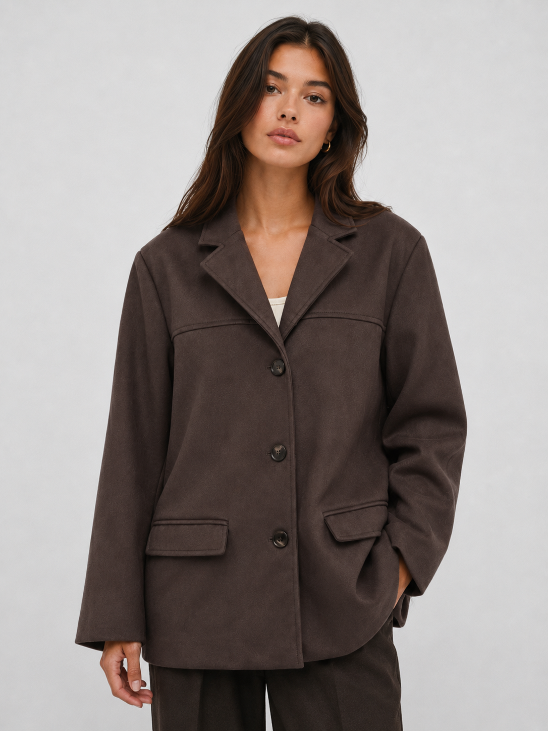 Women’s Oversized Blazer with Notched Lapel