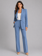Women’s Tailored Blazer and Straight-Leg Pants Set