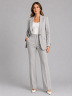 Women’s Tailored Blazer and Straight-Leg Pants Set